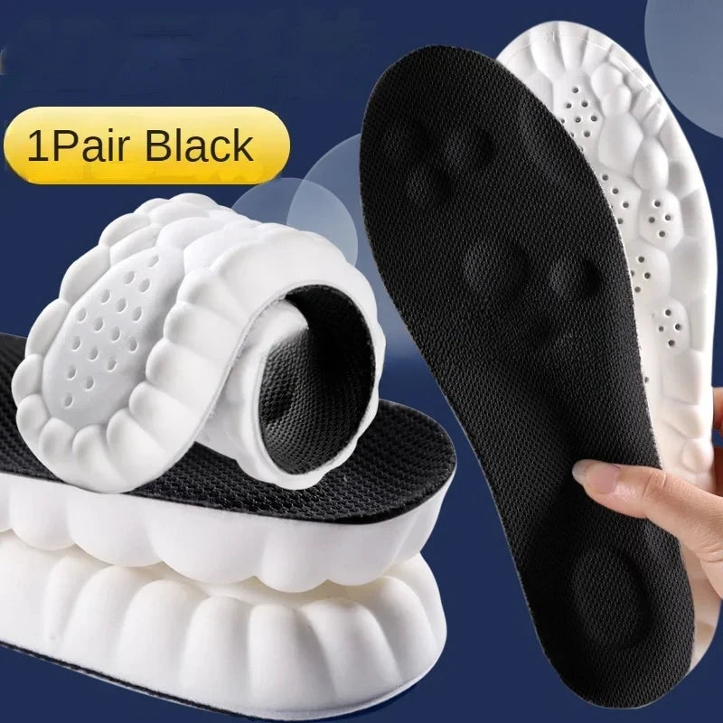 1Pair 4D Soft Shoes Insoles for Feet Plantar Fasciitis Insole Arch Support Orthopedic Inserts Sports Shock Absorption Shoe Pads