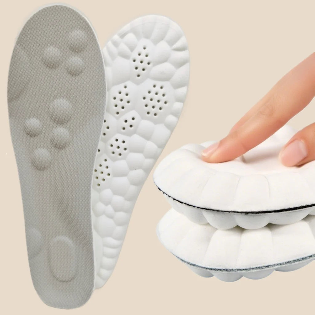 1Pair 4D Soft Shoes Insoles for Feet Plantar Fasciitis Insole Arch Support Orthopedic Inserts Sports Shock Absorption Shoe Pads