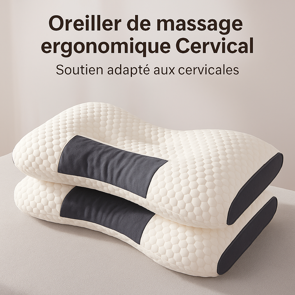 Oreiller de massage ergonomique cervical